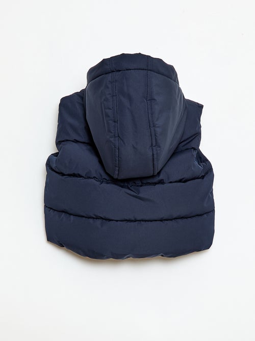 Doudoune à capuche matelassée sans manches - Kiabi