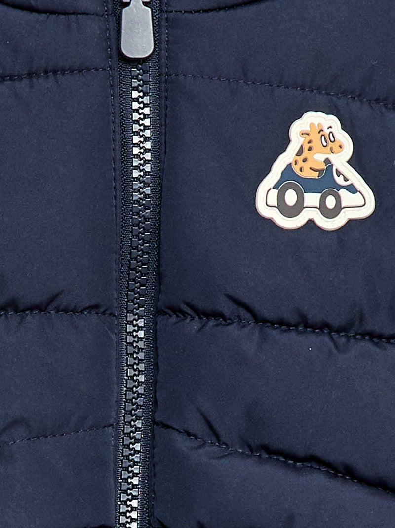 Doudoune à capuche matelassée sans manches Bleu marine - Kiabi