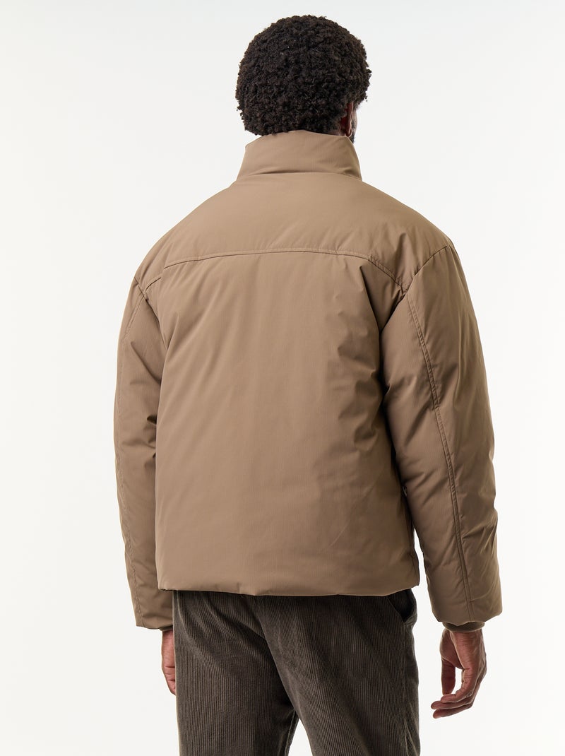 Doudoune col montant emmanchures raglan Marron - Kiabi