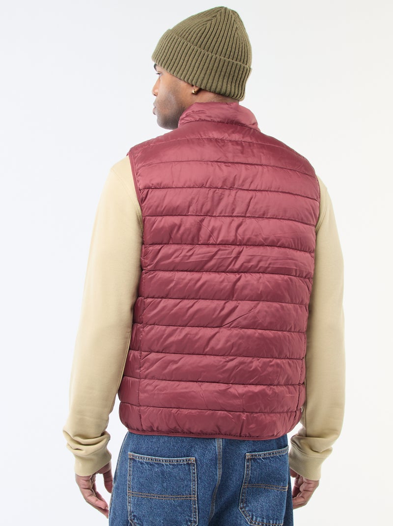 Doudoune déperlante sans manches unie Bordeaux - Kiabi