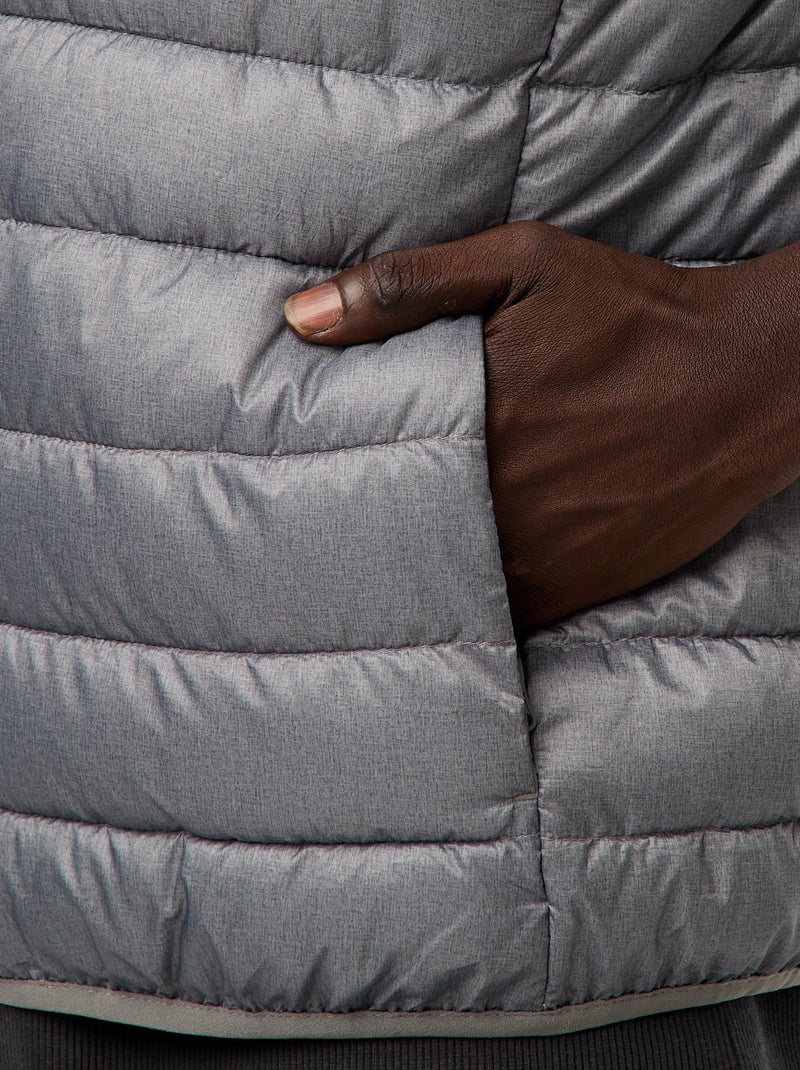 Doudoune déperlante sans manches unie Gris - Kiabi