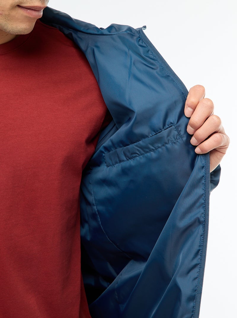 Doudoune légère à capuche Bleu - Kiabi