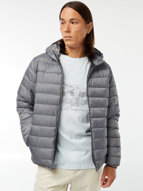 Doudoune légère à capuche - Kiabi