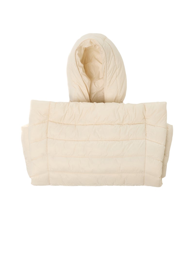 Doudoune légère à capuche unie Blanc - Kiabi