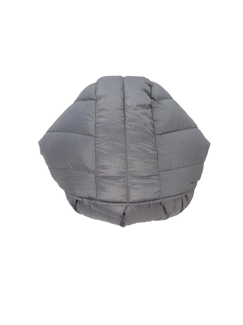 Doudoune légère à capuche unie Gris - Kiabi