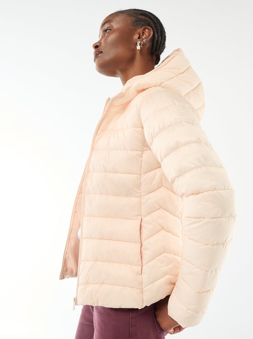 Doudoune légère à capuche unie - Kiabi