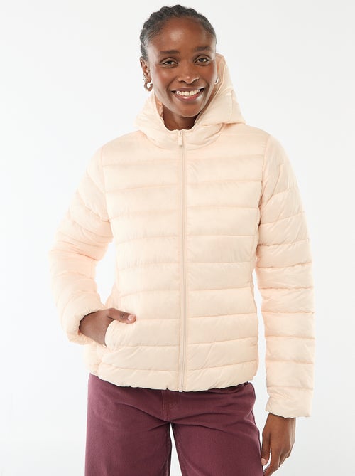 Doudoune légère à capuche unie - Kiabi