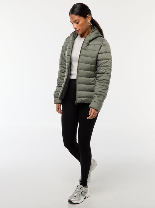 Doudoune légère à capuche unie - Kiabi