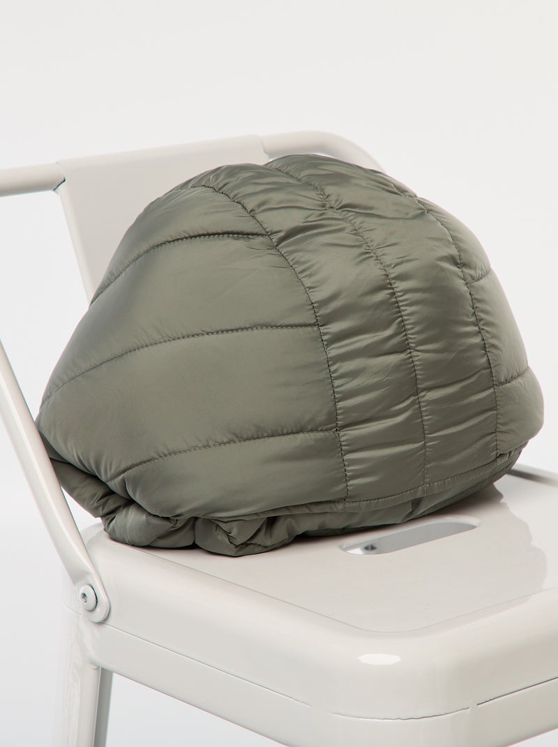 Doudoune légère à capuche unie Vert - Kiabi