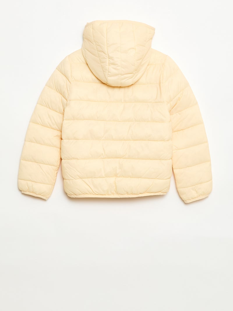 Doudoune légère avec capuche Jaune clair - Kiabi