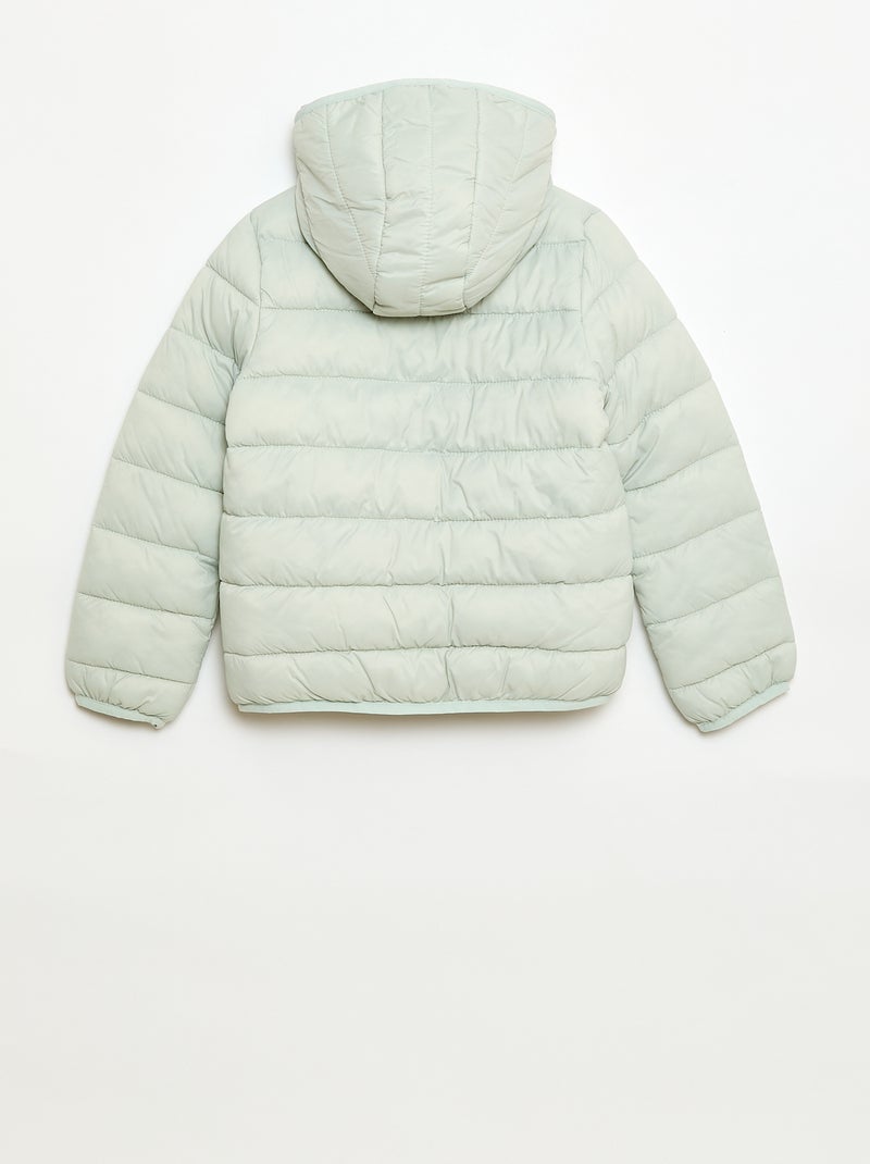 Doudoune légère avec capuche Vert - Kiabi