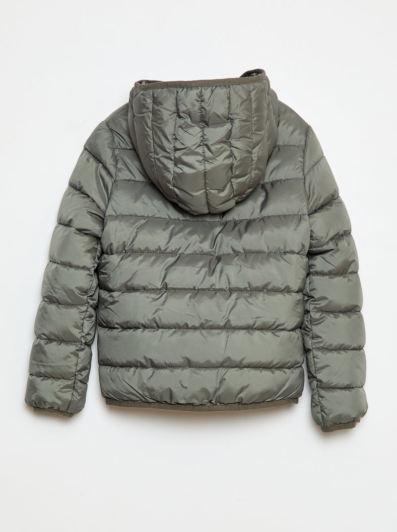 Doudoune légère avec capuche Vert - Kiabi