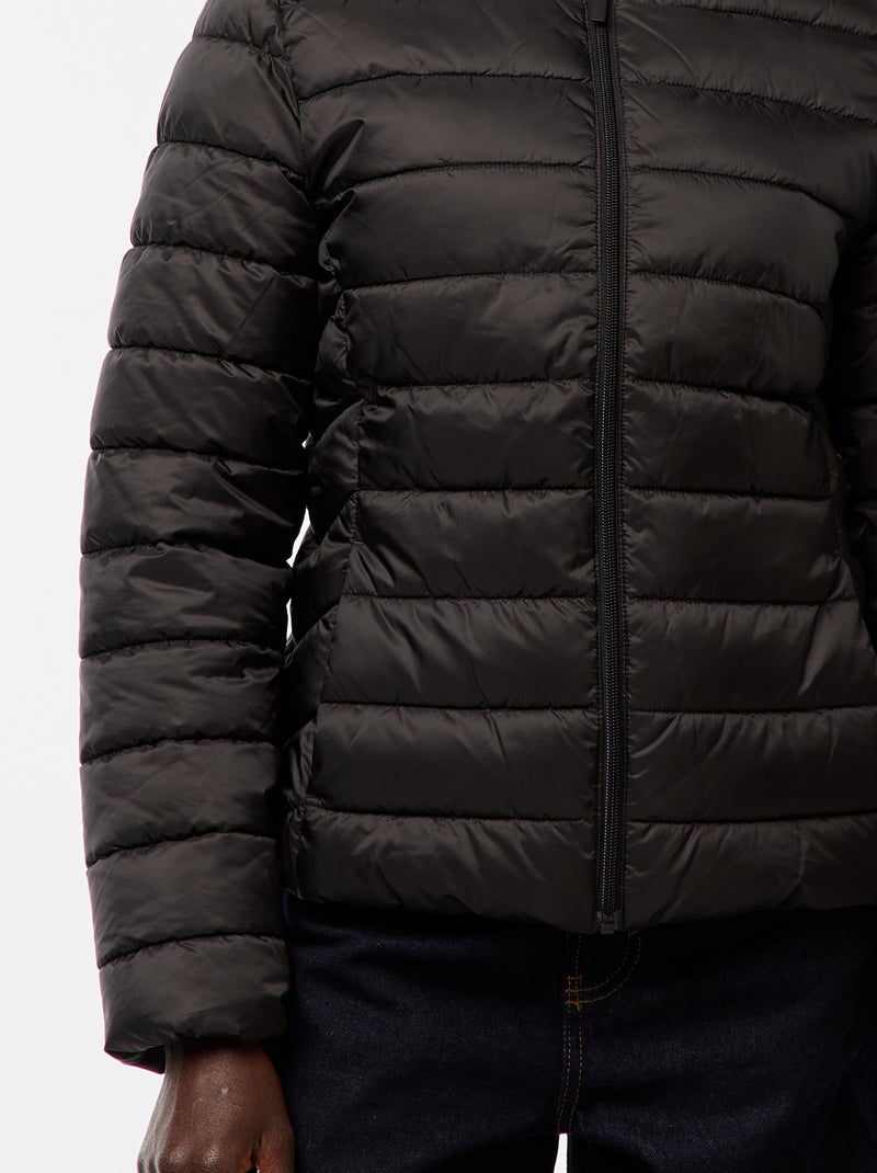 Doudoune légère matelassée et déperlante Noir - Kiabi