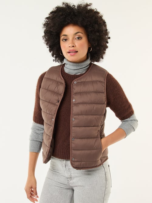 Doudoune légère matelassée sans manches - Kiabi