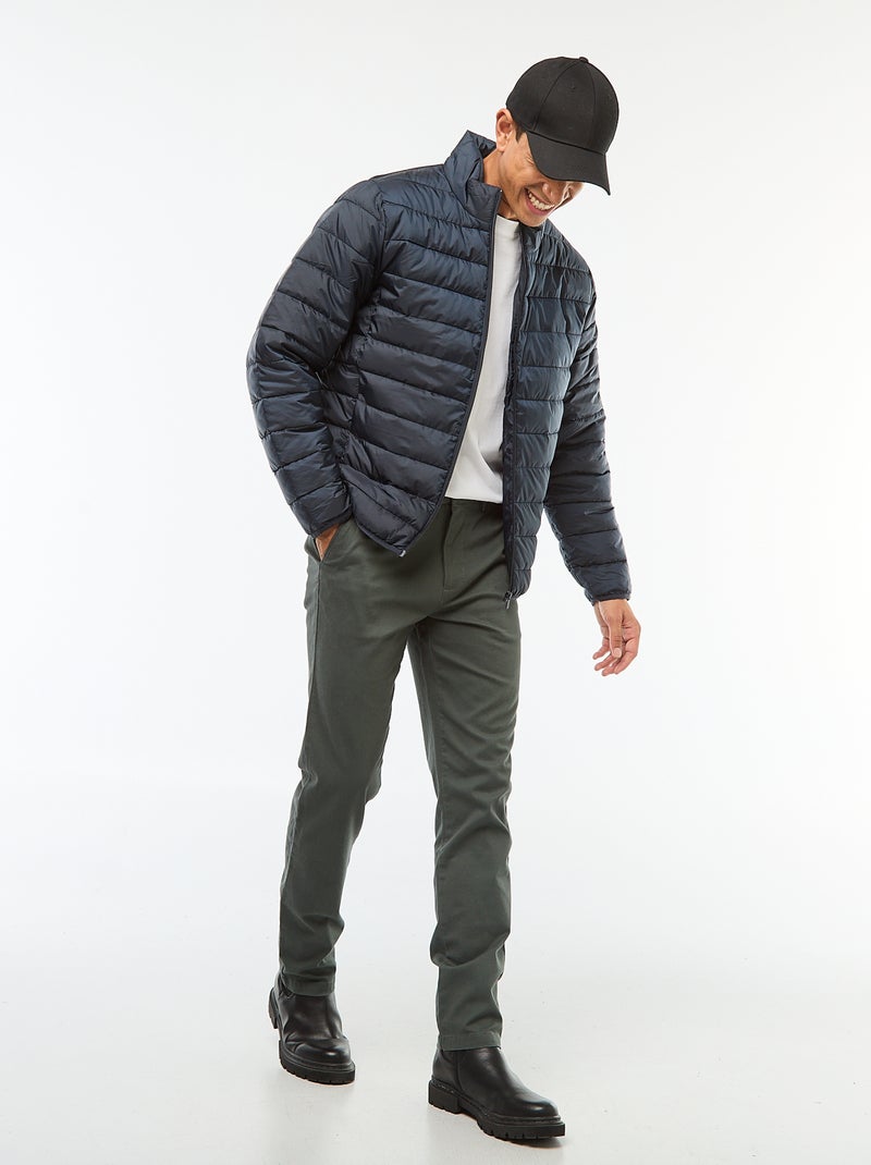 Doudoune légère matelassée unie Bleu - Kiabi