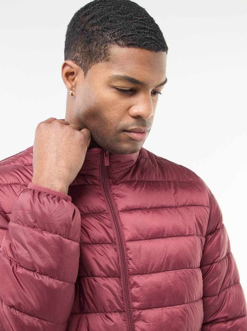 Doudoune légère matelassée unie Rouge - Kiabi