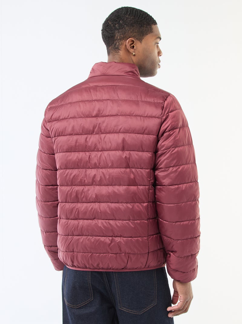 Doudoune légère matelassée unie Rouge - Kiabi