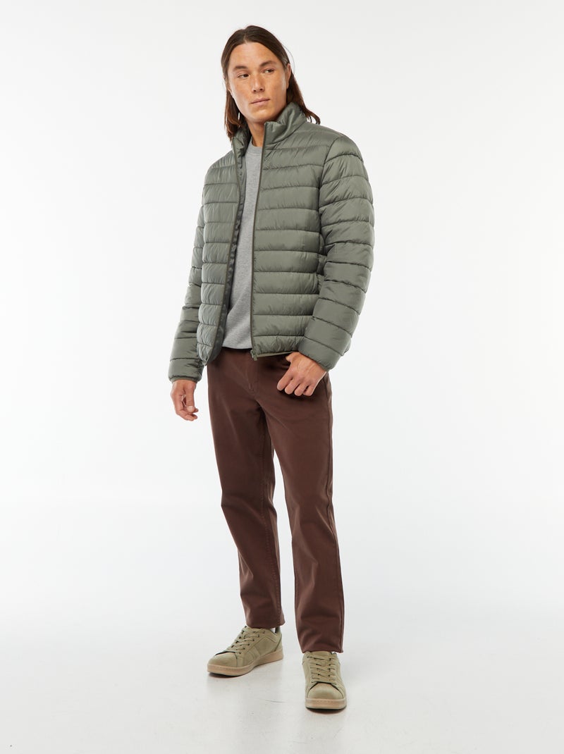 Doudoune légère matelassée unie Vert - Kiabi