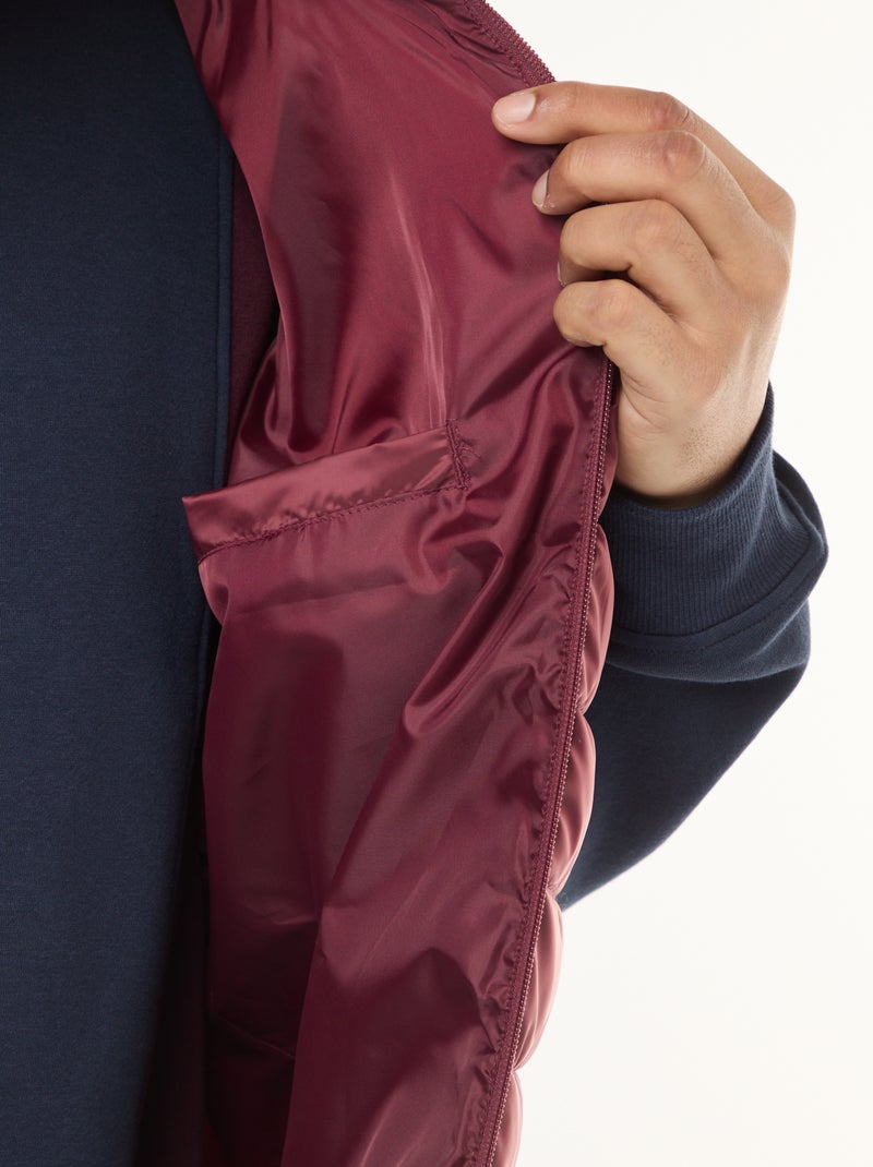 Doudoune légère sans manches à col montant Rouge - Kiabi