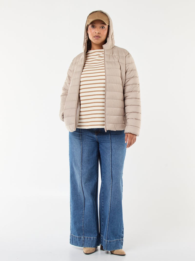 Doudoune matelassée déperlante Beige - Kiabi