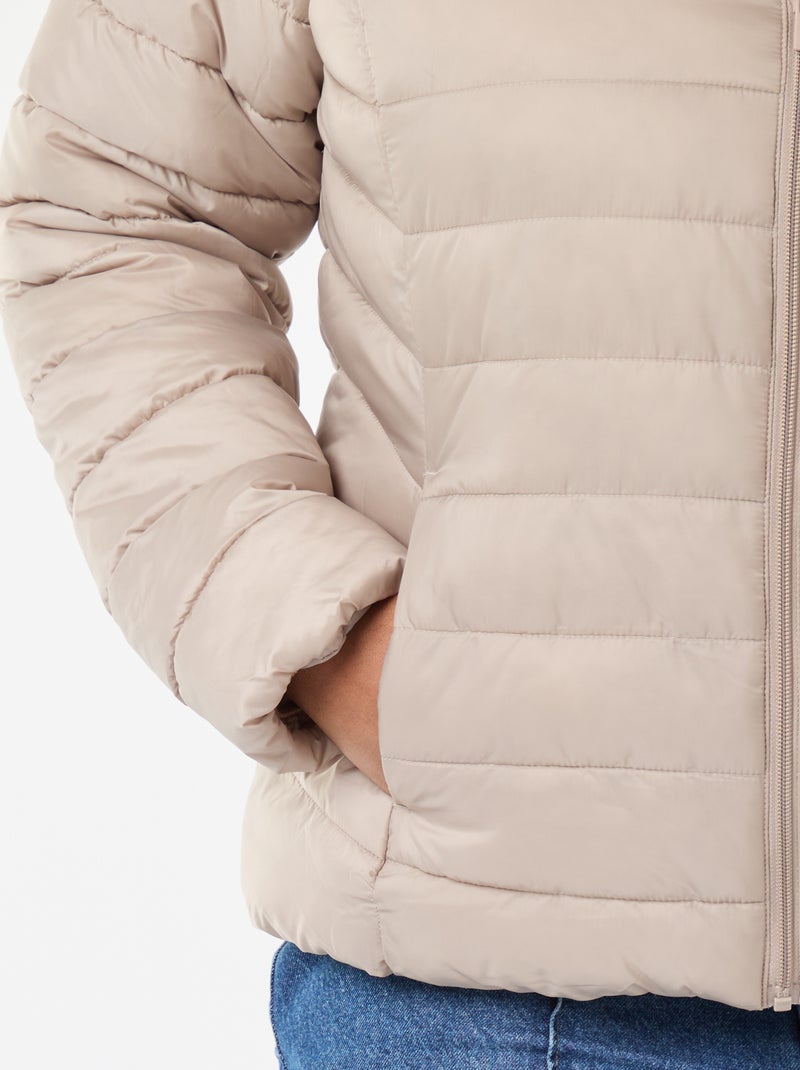 Doudoune matelassée déperlante Beige - Kiabi