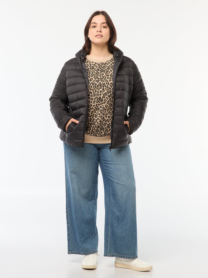 Doudoune matelassée déperlante Noir - Kiabi