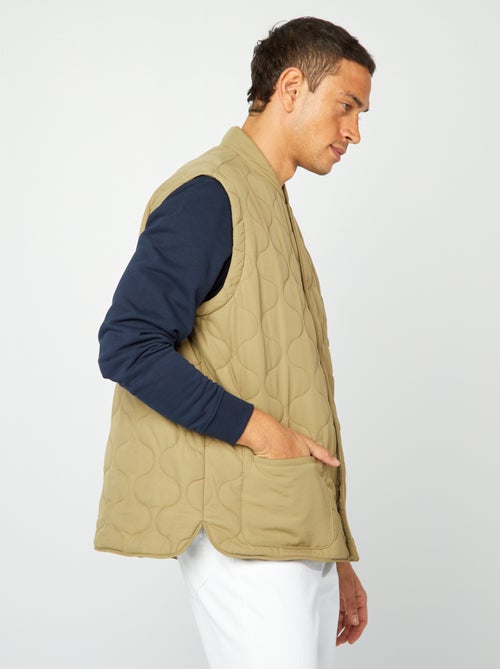 Doudoune quiltée manches amovibles - Kiabi