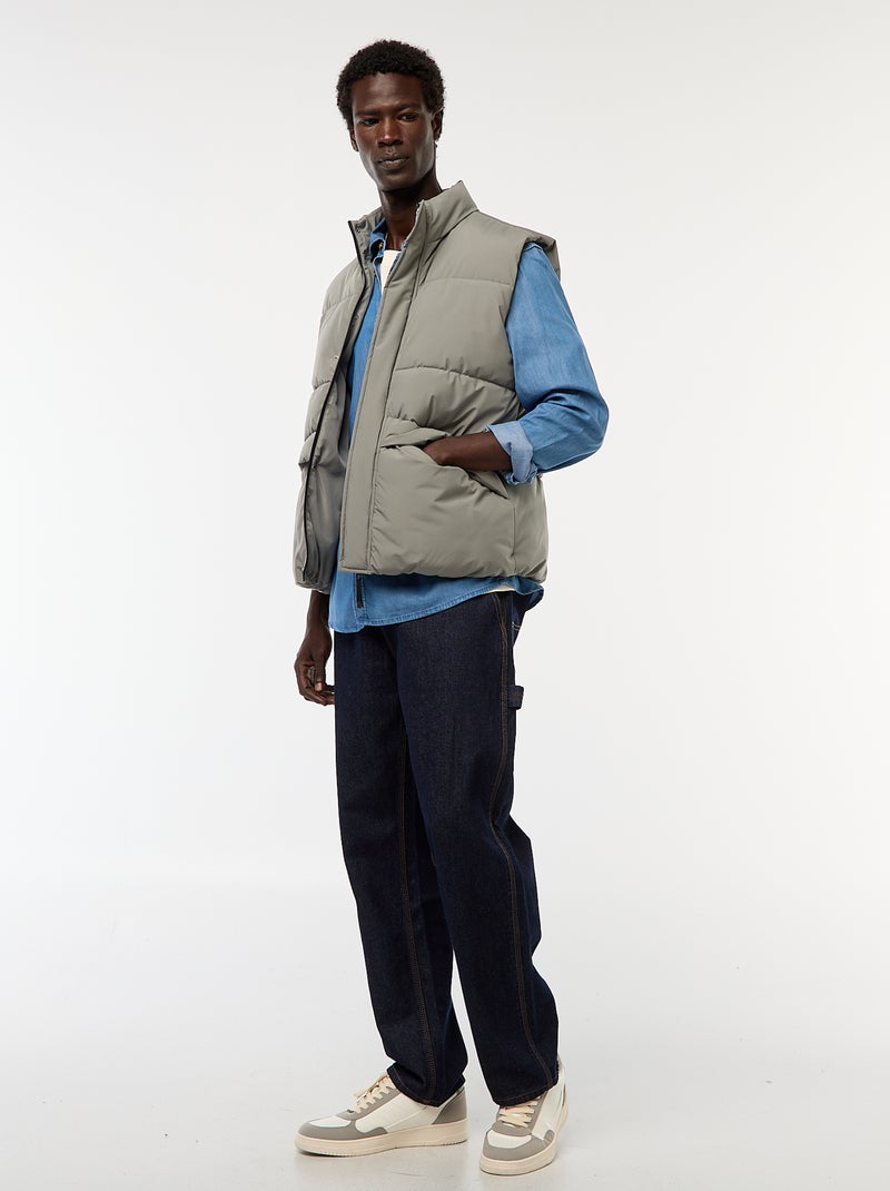 Doudoune sans manches chaude Kaki - Kiabi