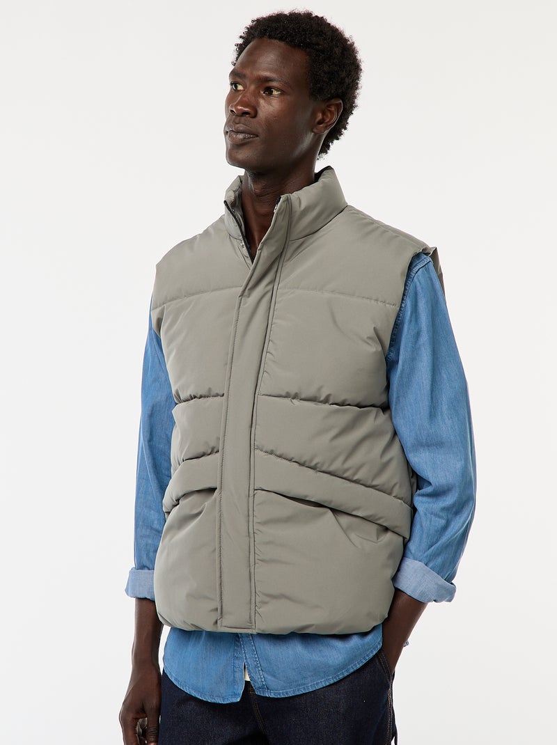 Doudoune sans manches chaude Kaki - Kiabi