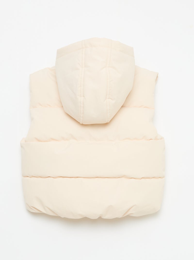 Doudoune sans manches matelassée Beige - Kiabi