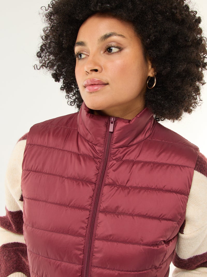 Doudoune sans manches matelassée déperlante Rouge - Kiabi