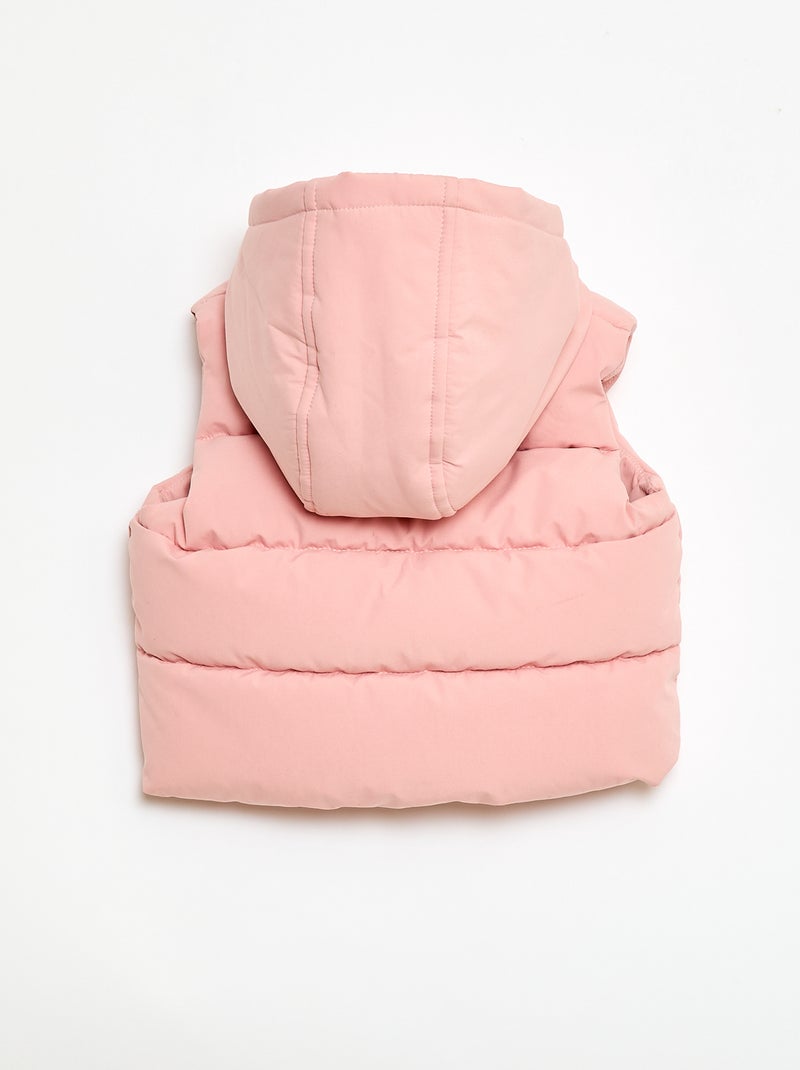 Doudoune sans manches matelassée Rose - Kiabi