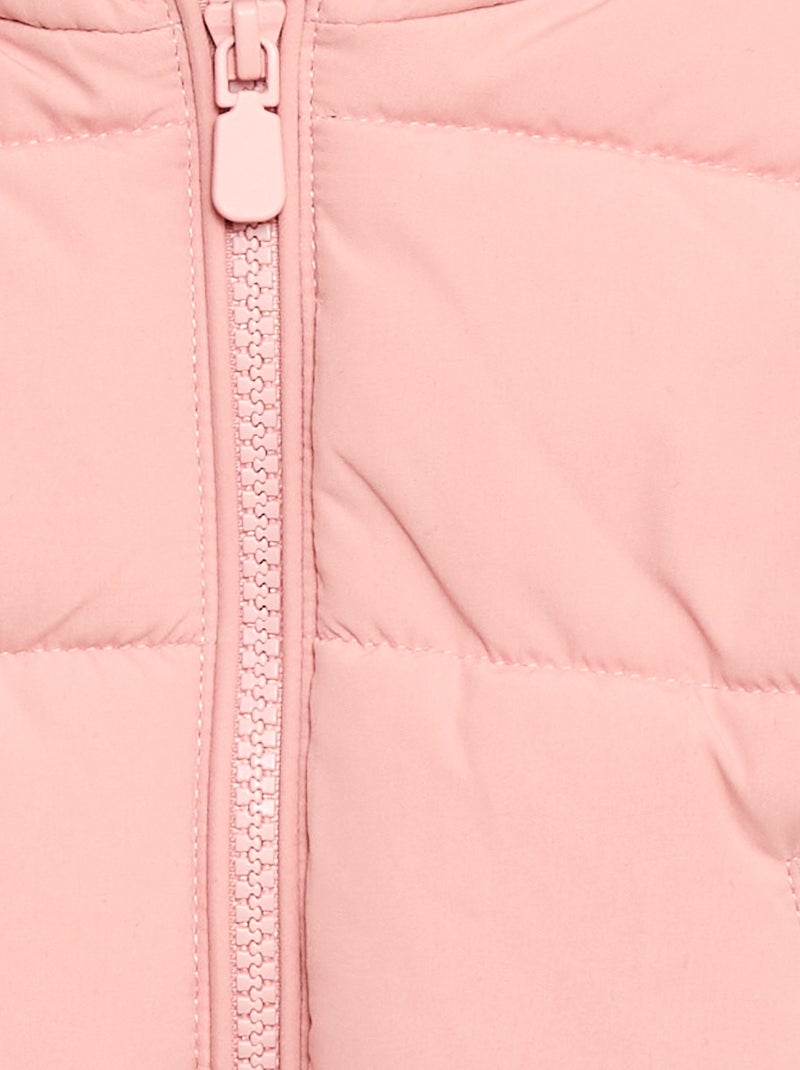 Doudoune sans manches matelassée Rose - Kiabi