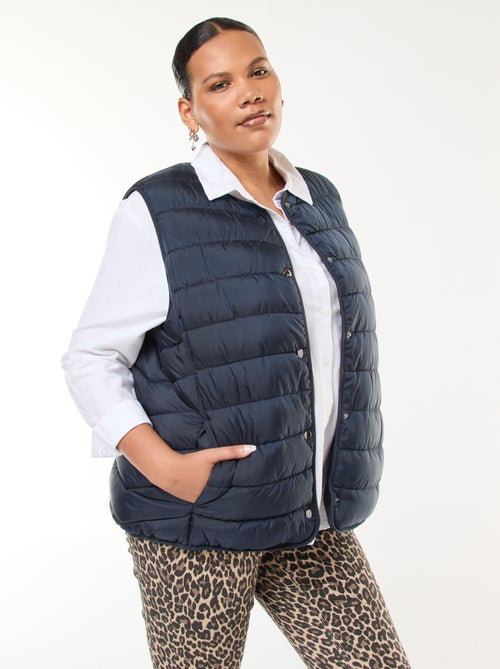 Doudoune sans manches pressionnée - Kiabi