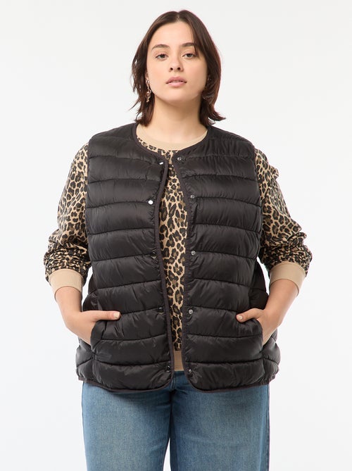 Doudoune sans manches pressionnée - Kiabi