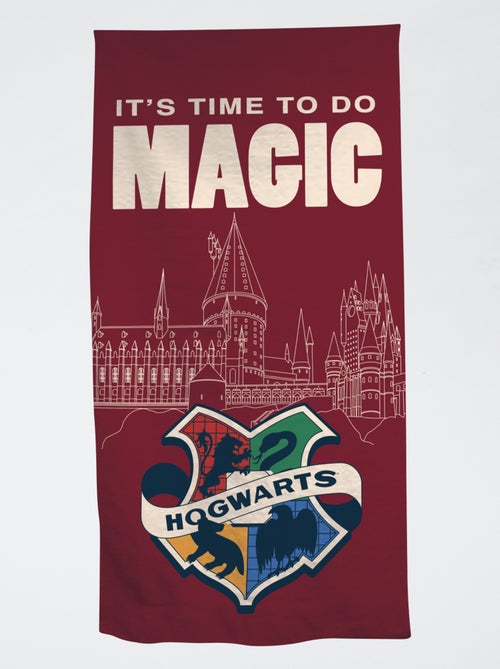Drap de plage 'Harry potter' en coton 70x140 cm - Kiabi