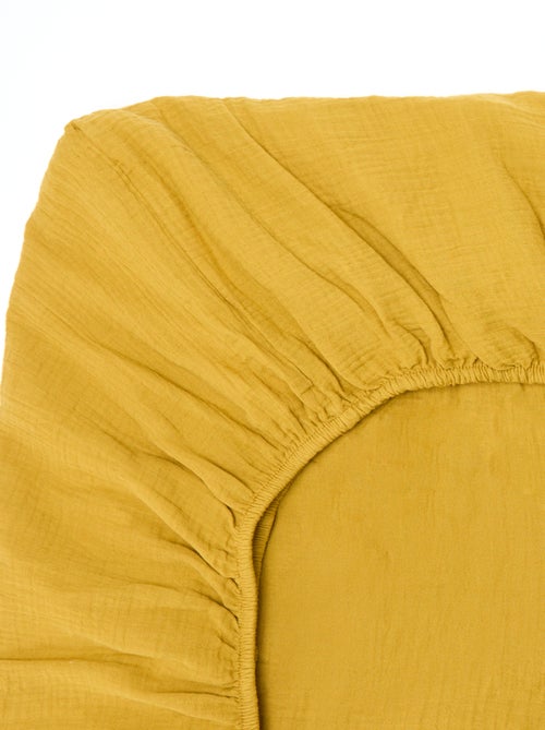 Drap housse 2 personnes (150x200cm) en gaze de  coton - Kiabi Home - Kiabi