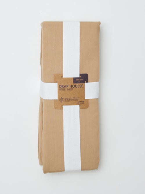 Drap housse 2 personnes 180 x 200 cm en coton - Kiabi Home - Kiabi