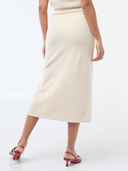 Draped Effect Knit Skirt - Kiabi