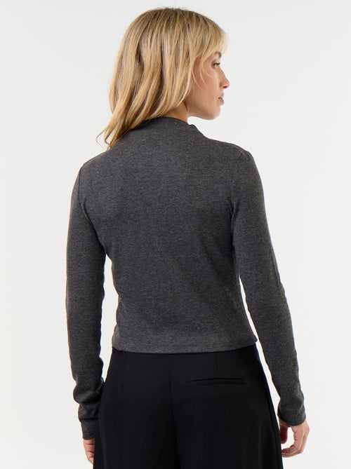 Draped Long-Sleeved T-shirt - Kiabi