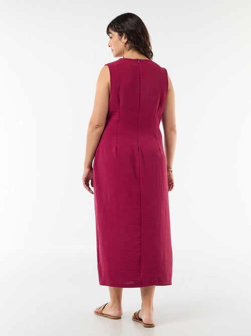 Draped Maxi Dress with Costume Jewelry Detail - Kiabi