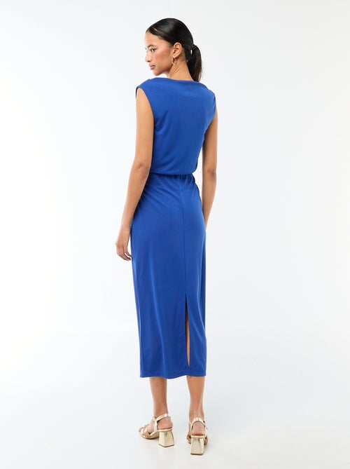 Draped Maxi Dress with Cowl Neck - Kiabi