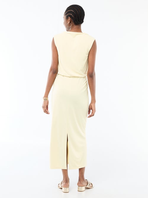 Draped Maxi Dress with Cowl Neck - Kiabi