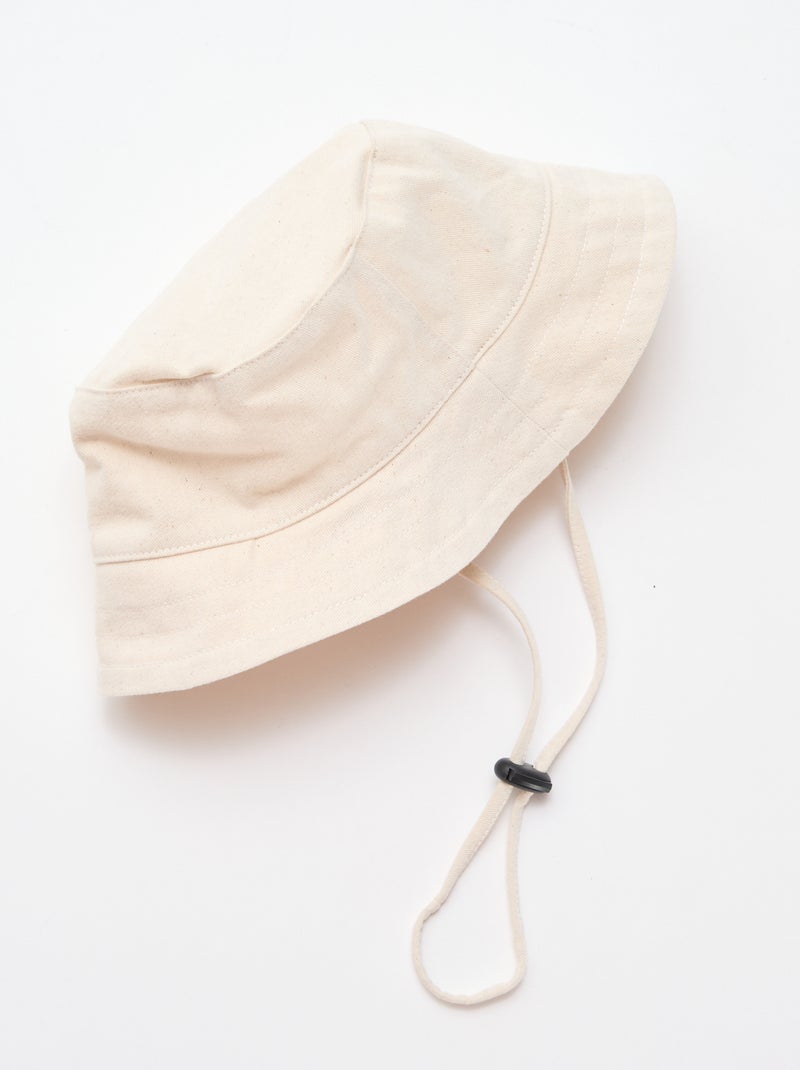 Drawstring Bucket Hat White - Kiabi