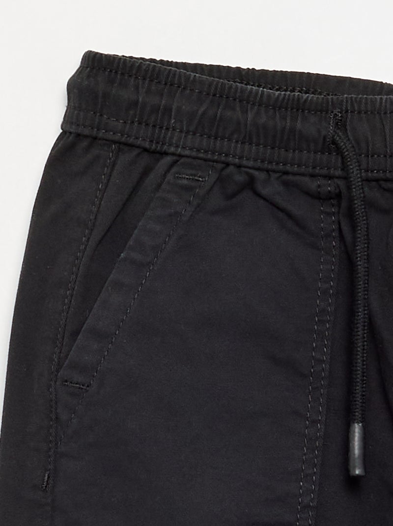 Drawstring Jogger Pants Black - Kiabi