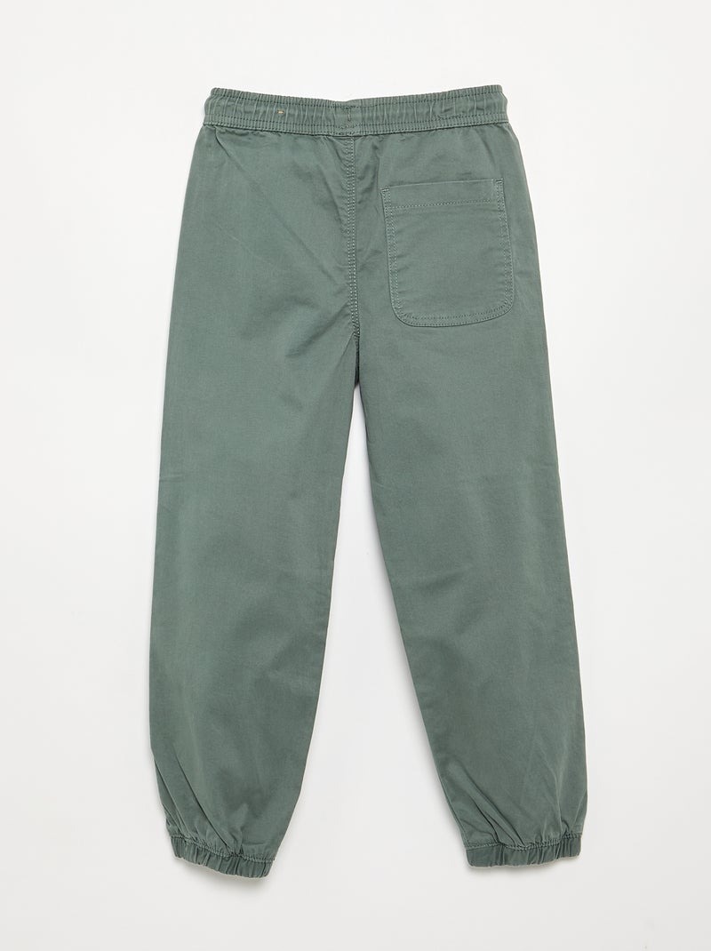 Drawstring Jogger Pants Green - Kiabi