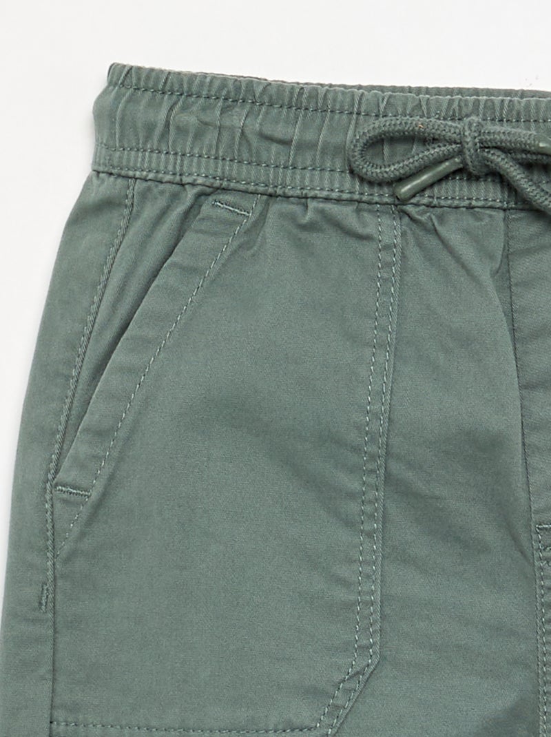 Drawstring Jogger Pants Green - Kiabi