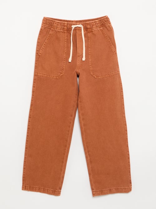 Drawstring Twill Trousers - Kiabi