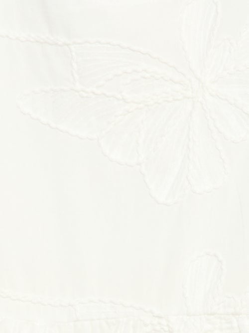 Dress with fanciful floral embroidery - Kiabi