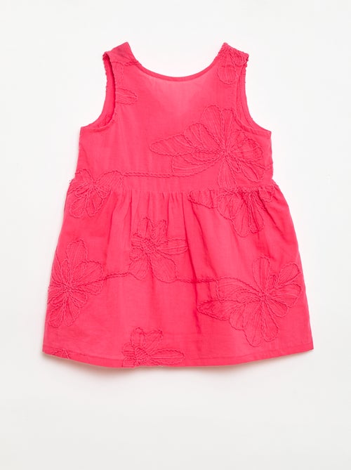 Dress with floral embroidery - Kiabi